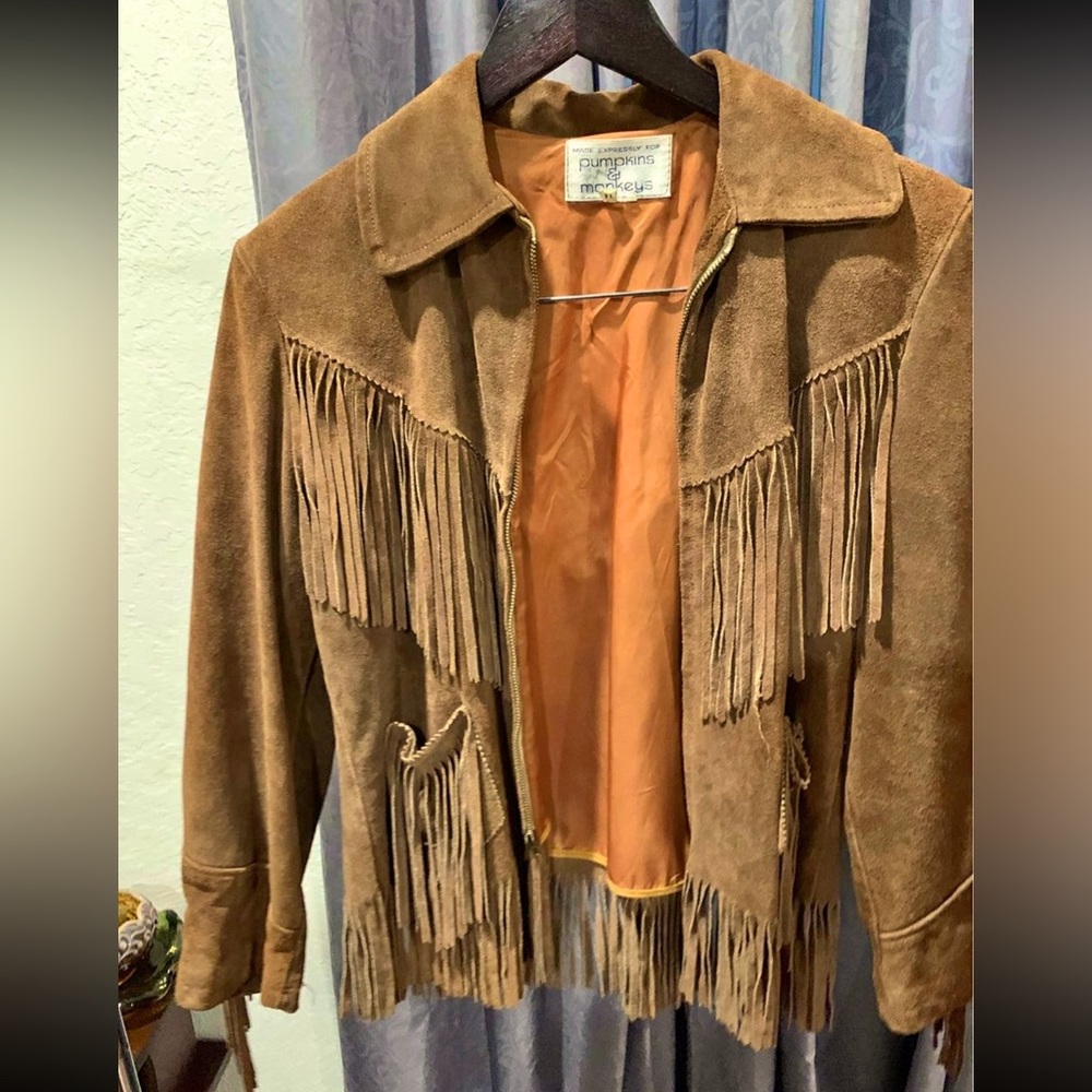 Rare Vintage suede fringe western jacket from Pumpkins & Monkeys boho cowgirl 14